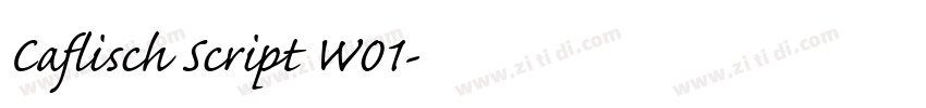 Caflisch Script W01字体转换